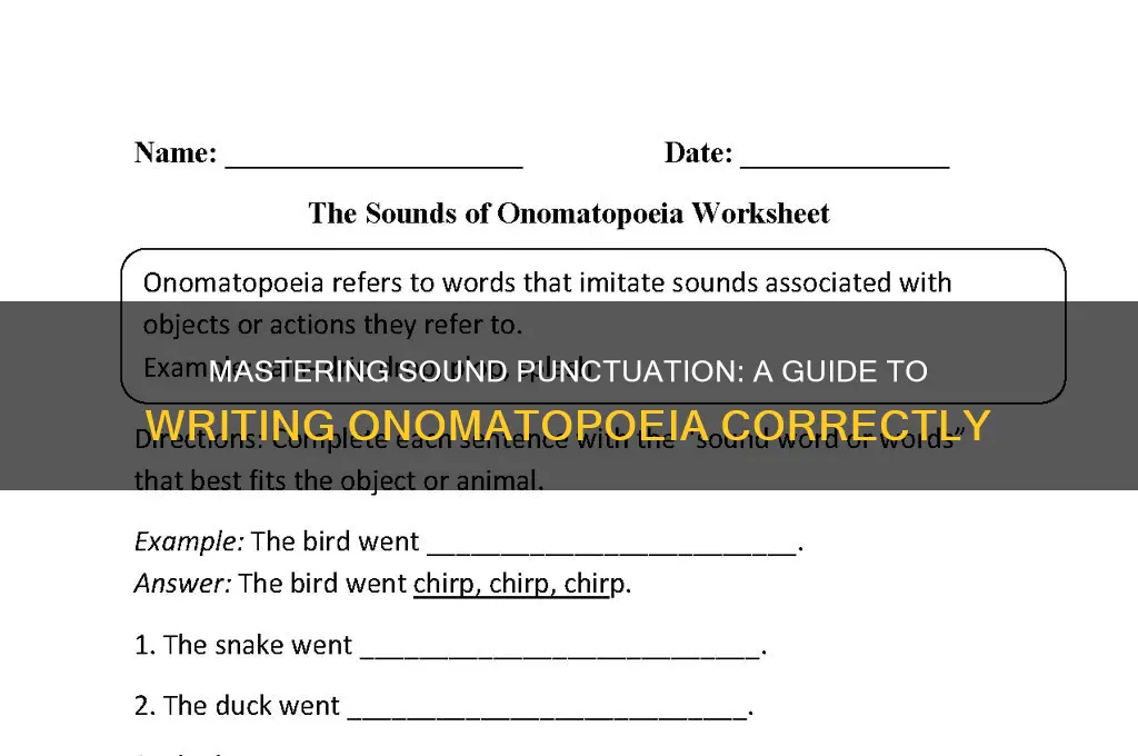 how do you punctuate sounds