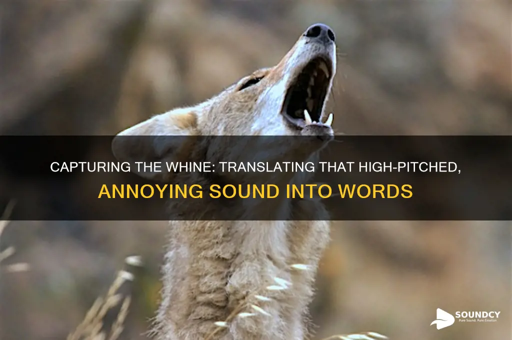 how do you put a whinning sound into words