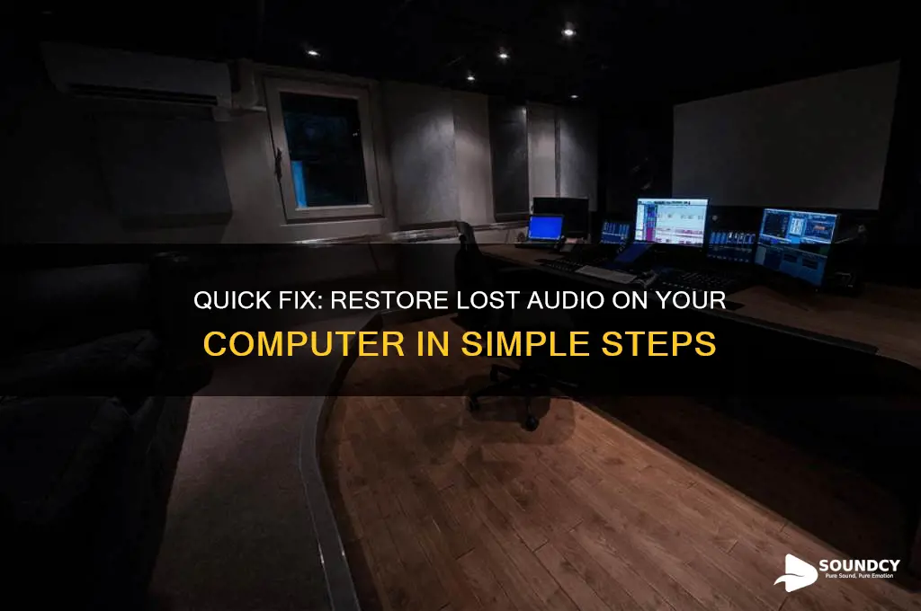 how do you put sound back on your computer