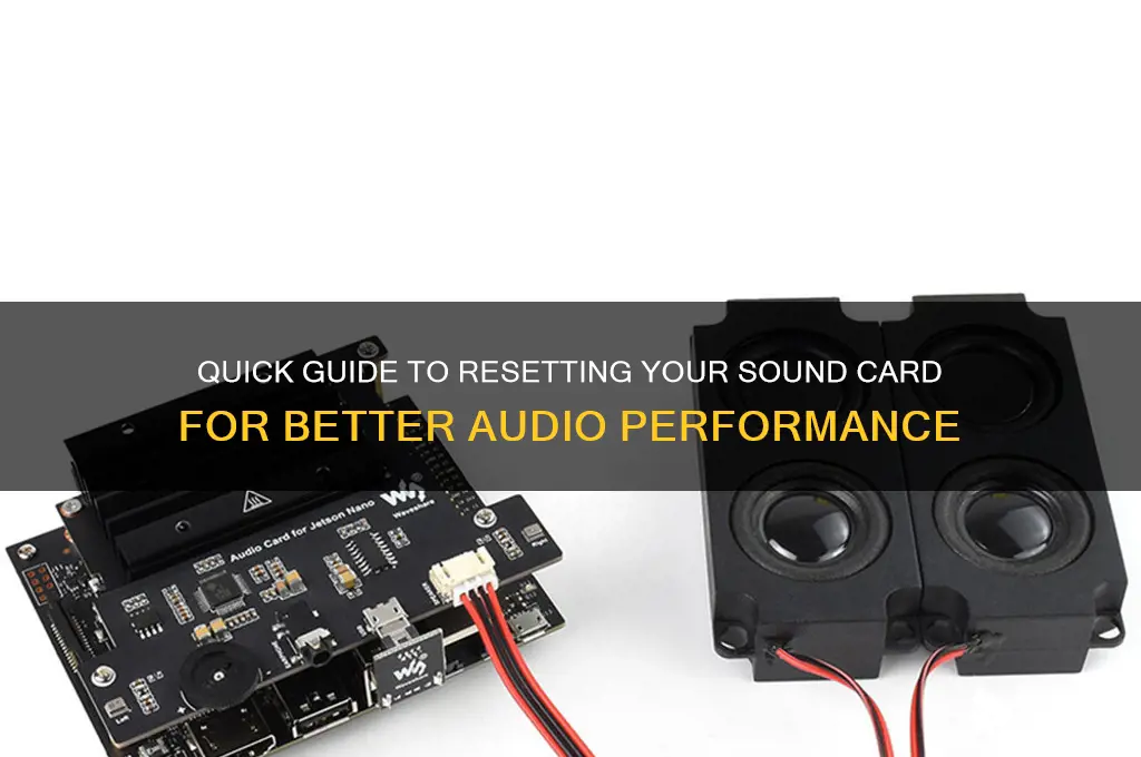 how do you reset sound card