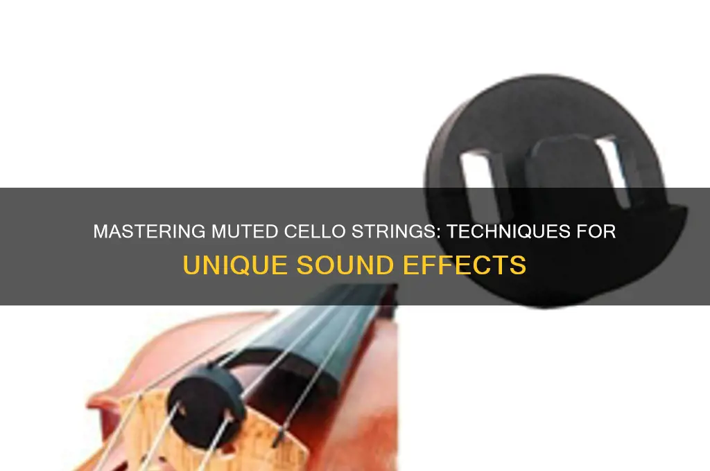 how do you sound a muted string on cello