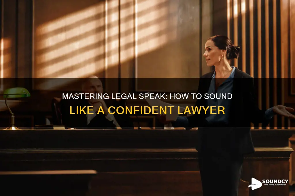 how do you sound lawyer