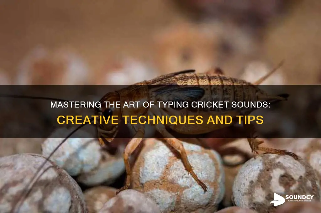 how do you type cricket sounds