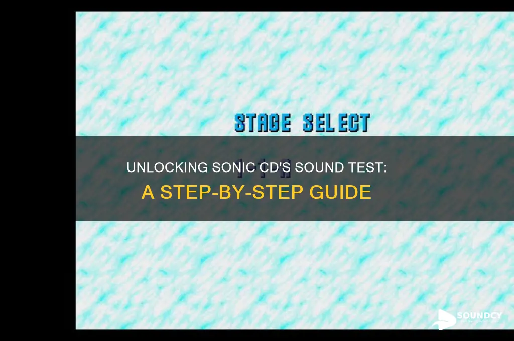 how do you unlock sound test in sonic cd