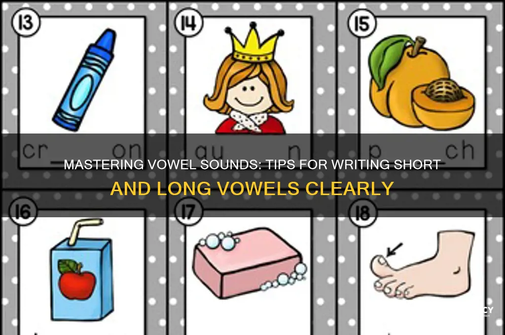 how do you write short or long vowel sounds