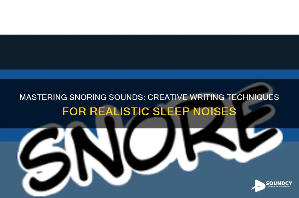 how do you write snoring sounds