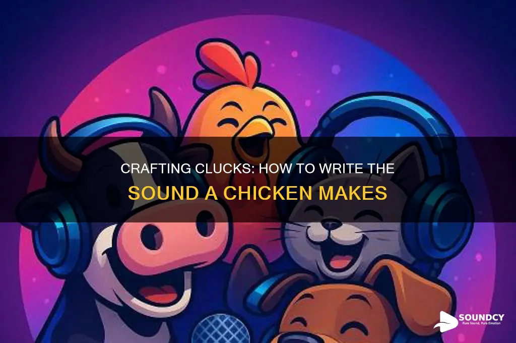 how do you write the sound a chicken makes