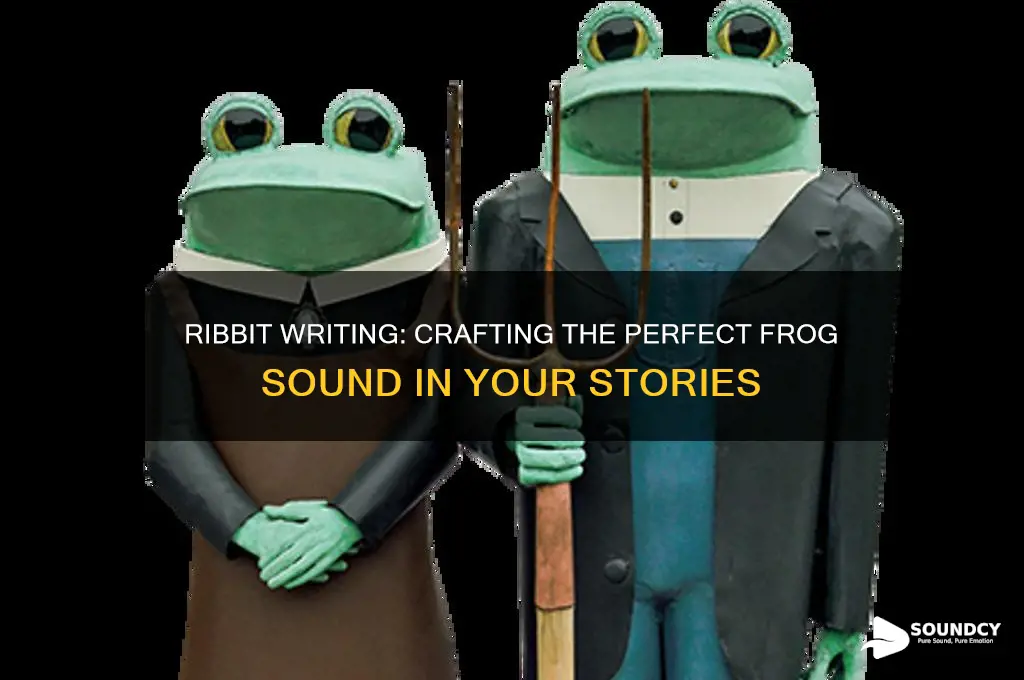 how do you write the sound a frog makes