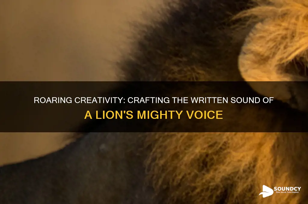 how do you write the sound a lion makes