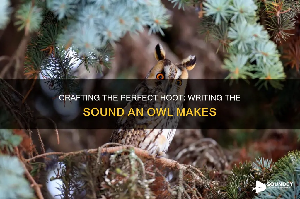 how do you write the sound an owl makes
