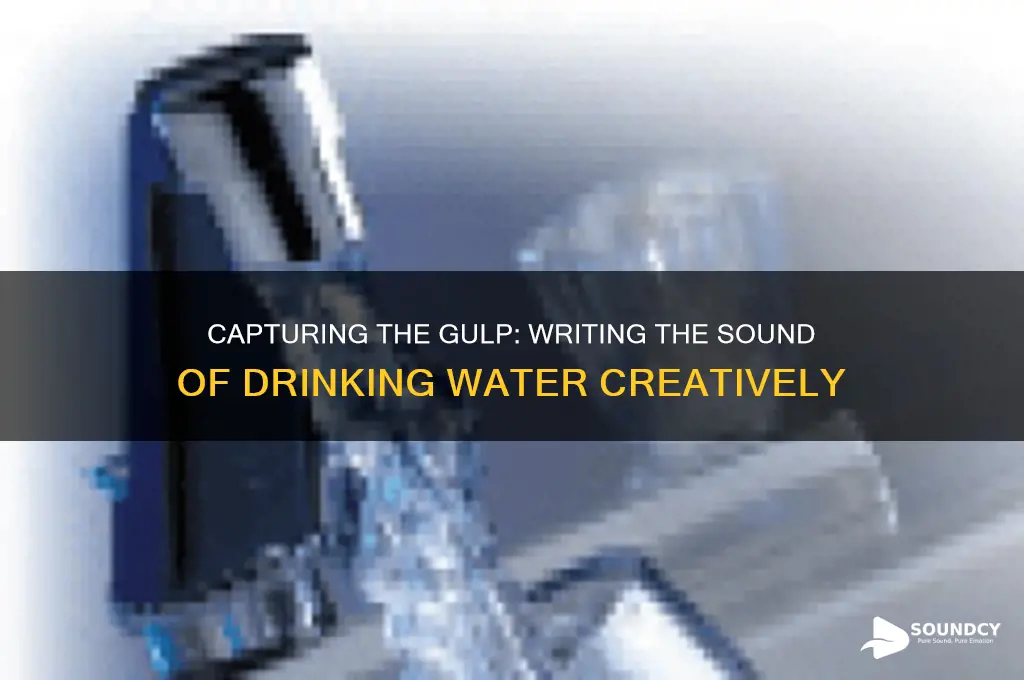 how do you write the sound of drinking wtaer