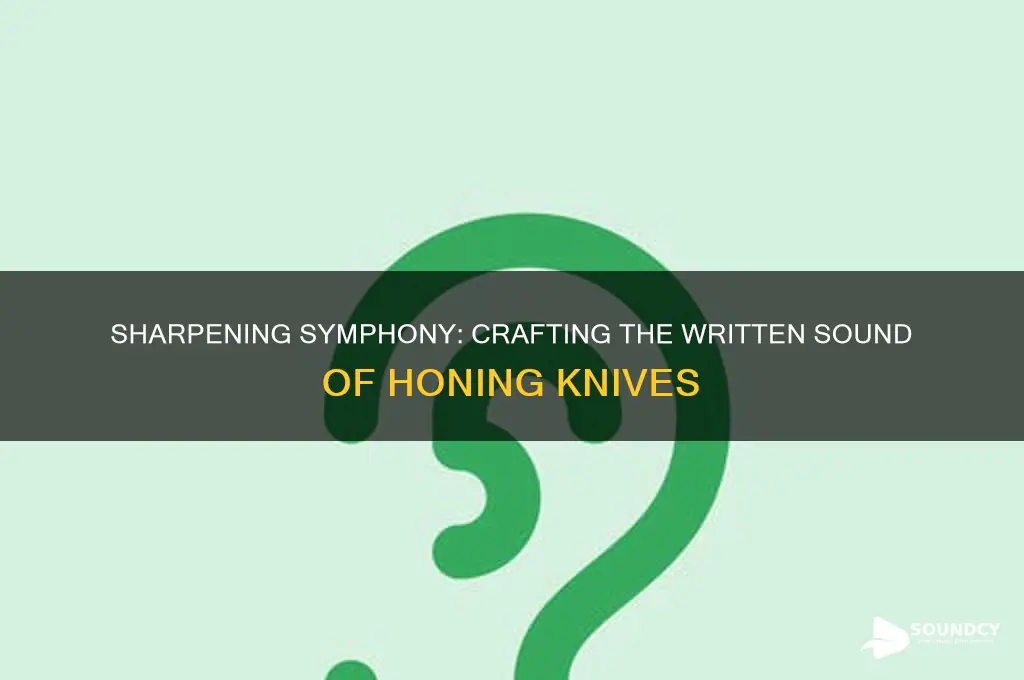 how do you write the sound of honing knives