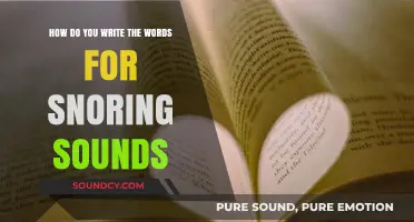 Mastering Onomatopoeia: Crafting Words to Capture Snoring Sounds