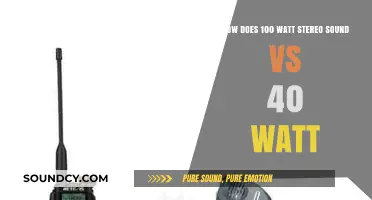 Comparing Stereo Power: 100 Watt vs 40 Watt Sound Quality