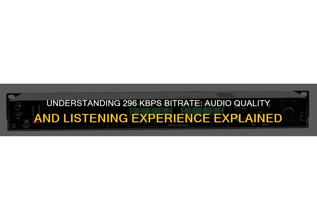 how does 296 kbs bitrate sound