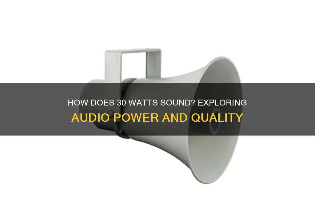 how does 30 watss sound