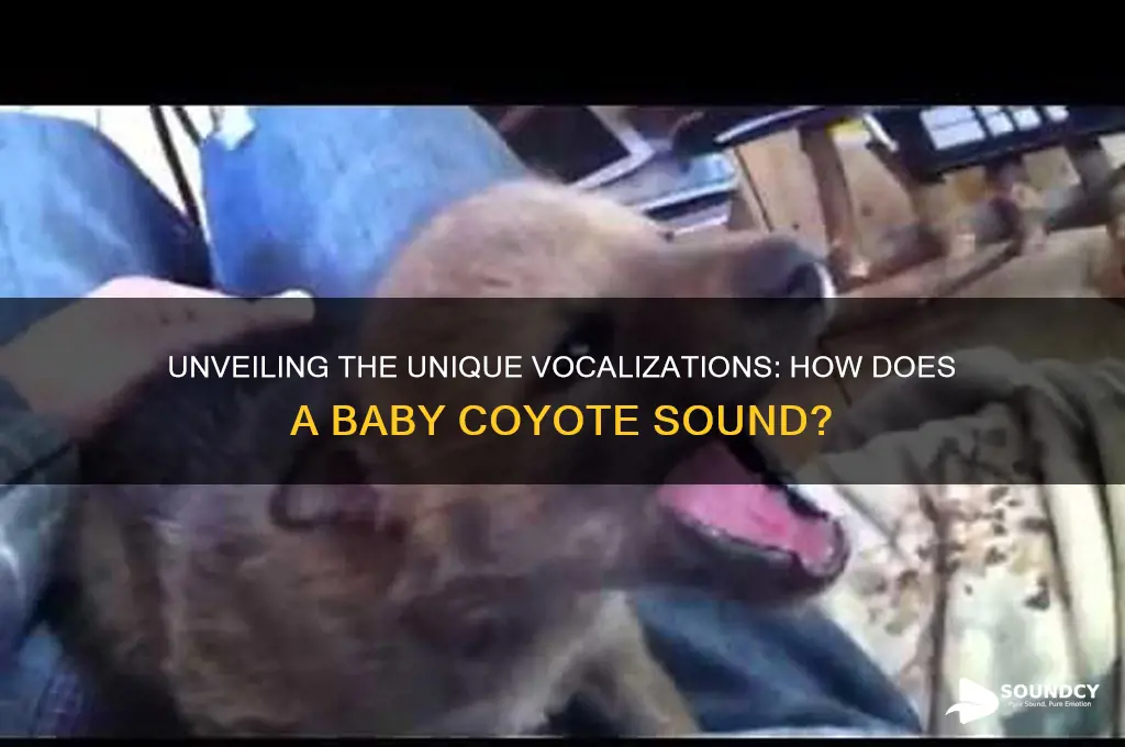 how does a baby coyote sound