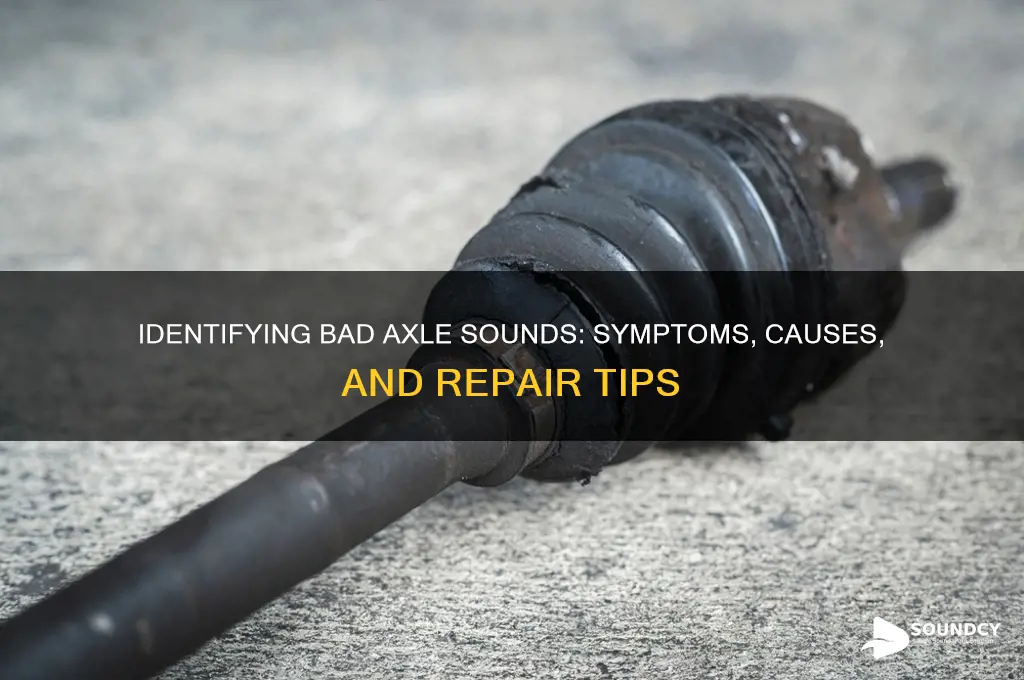 how does a bad axle sound