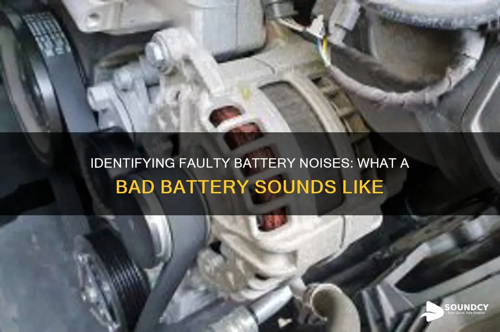 how does a bad battery sound like when your