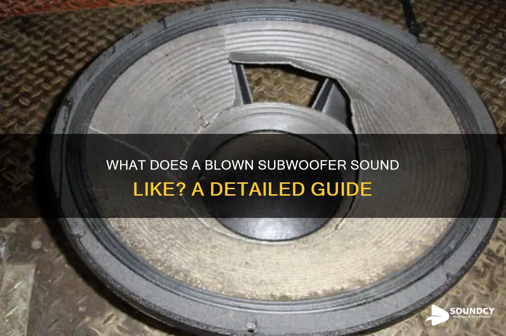 how does a blown subwoofer sound