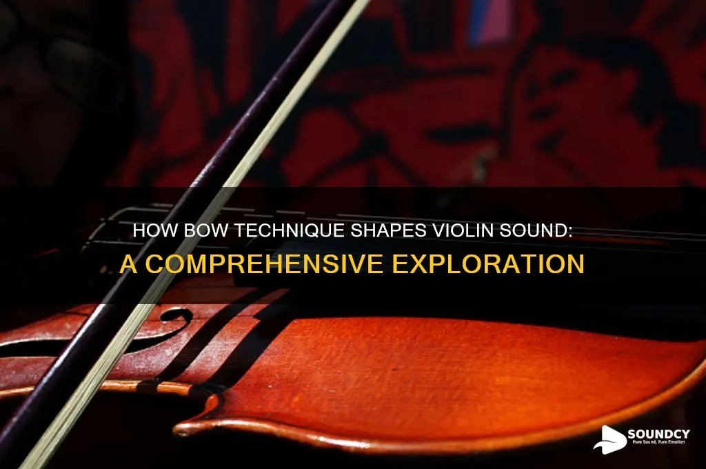 how does a bow affect the sound on violin