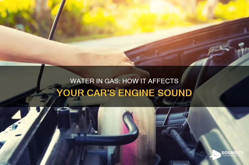 how does a car sound with water in gas