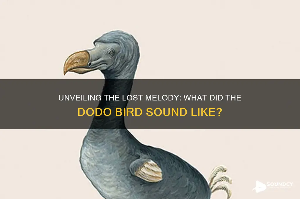 how does a dodo bird sound
