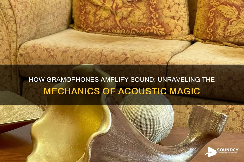 how does a gramophone amplify sound