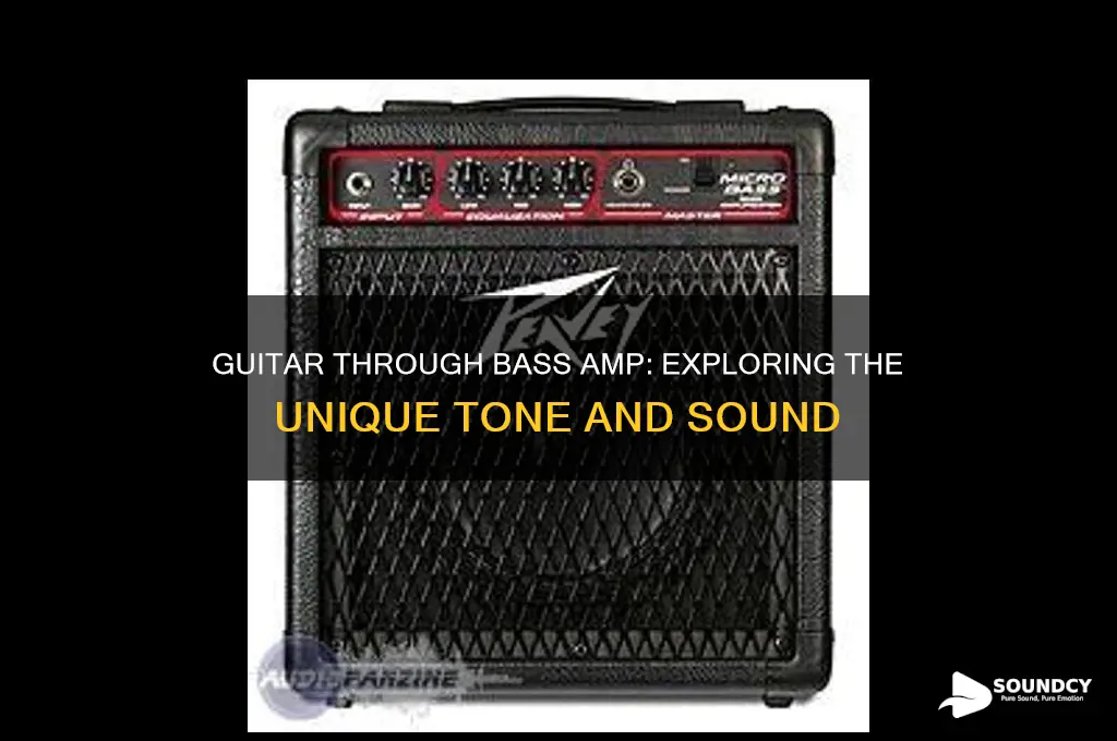 how does a guitar sound through a bass amp