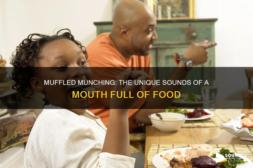 how does a mouth stuffed with food sound like