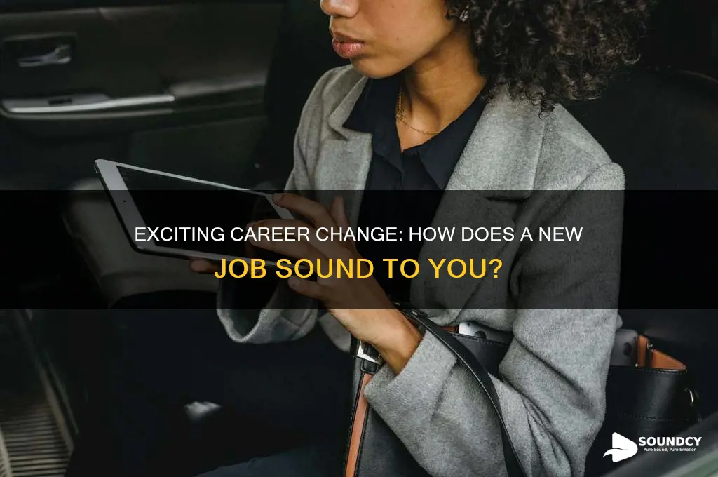 how does a new job sound