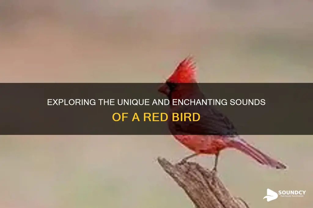 how does a red bird sound
