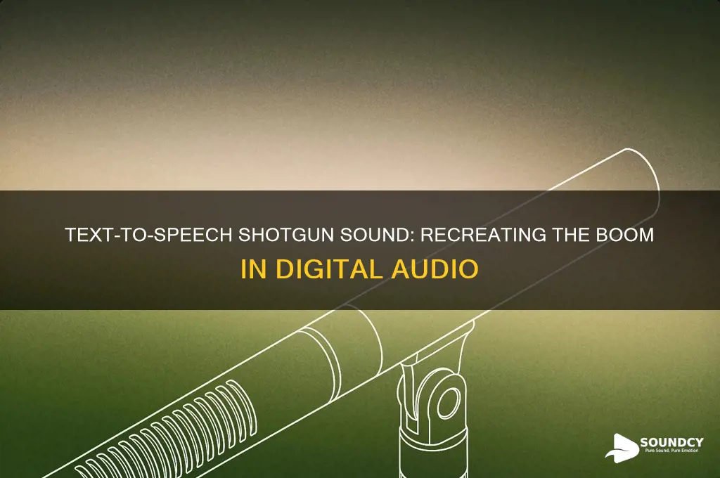how does a shotgun sound in text-to-speak