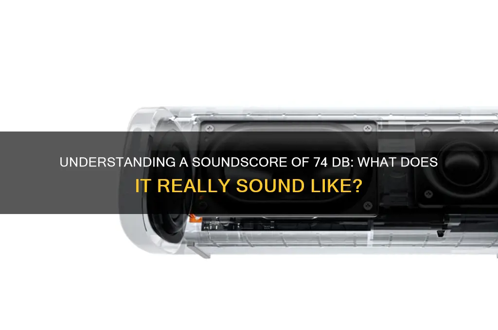 how does a soundscore of 74 sound like -db