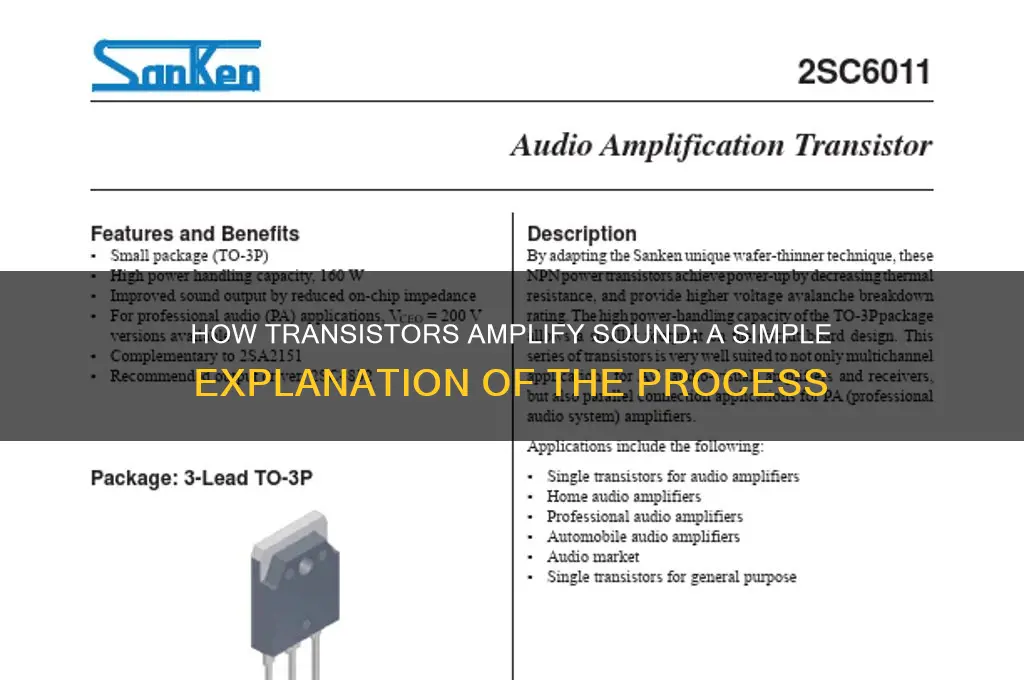 how does a transistor amplify sound