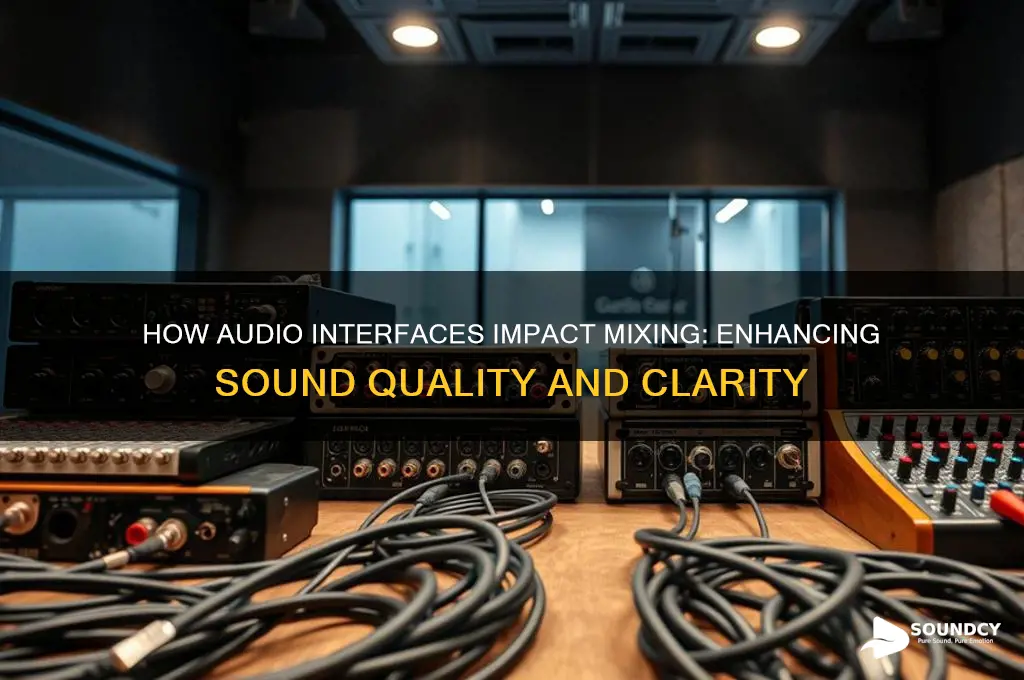 how does an audio interface affect sound while mixing