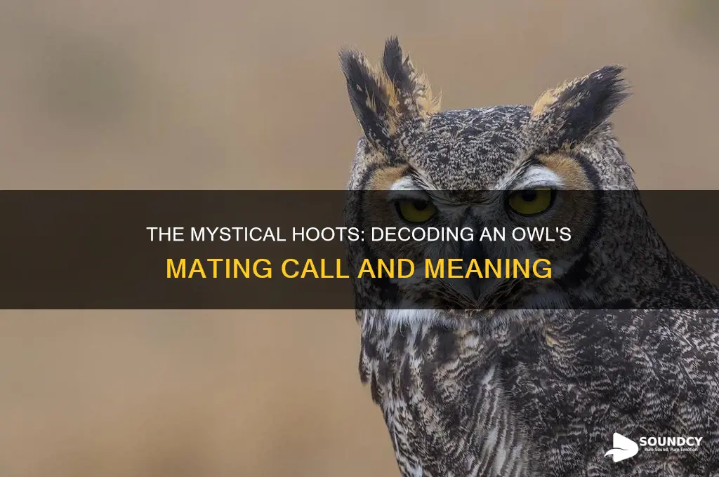 how does an owl sound when calling his mate
