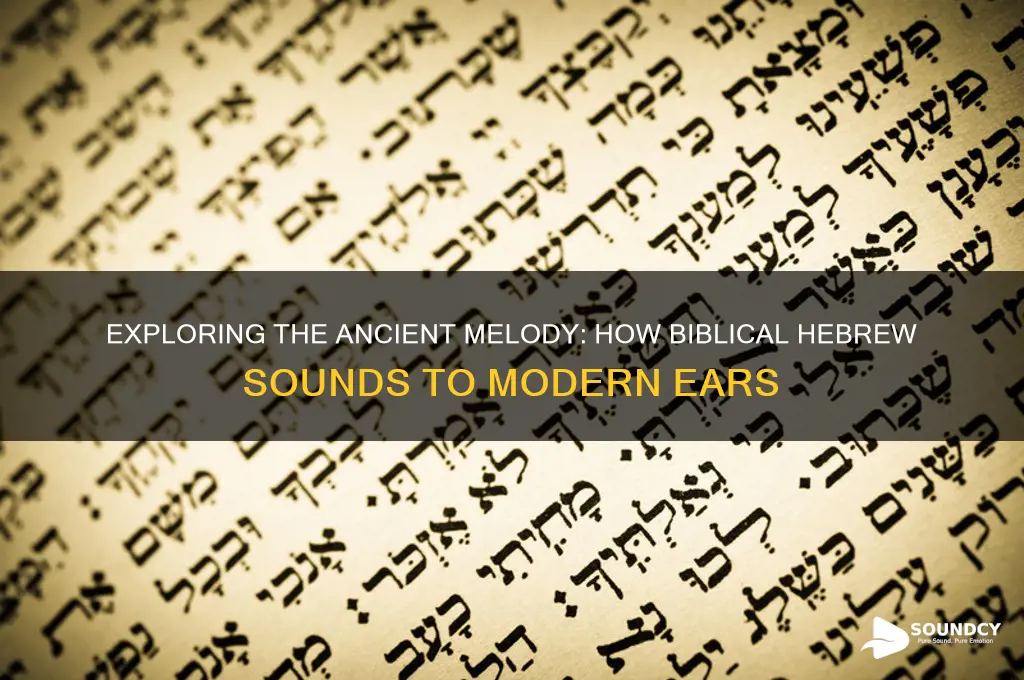 how does biblical hebrew sound
