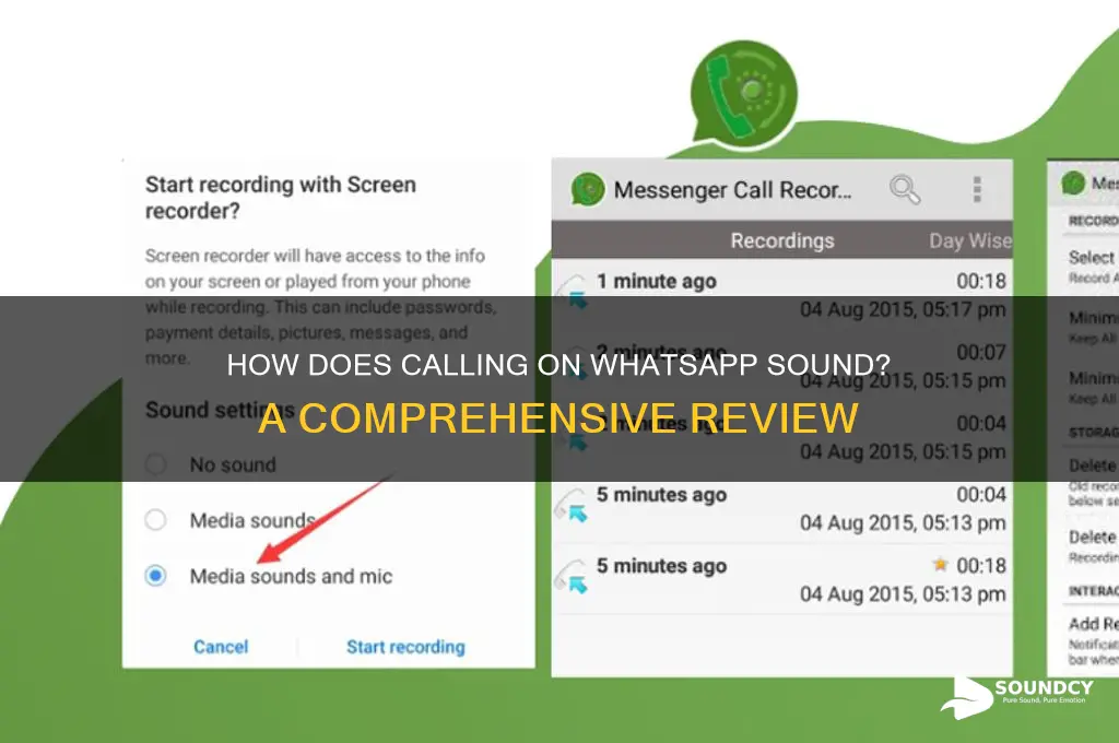 how does calling on whatsapp sound