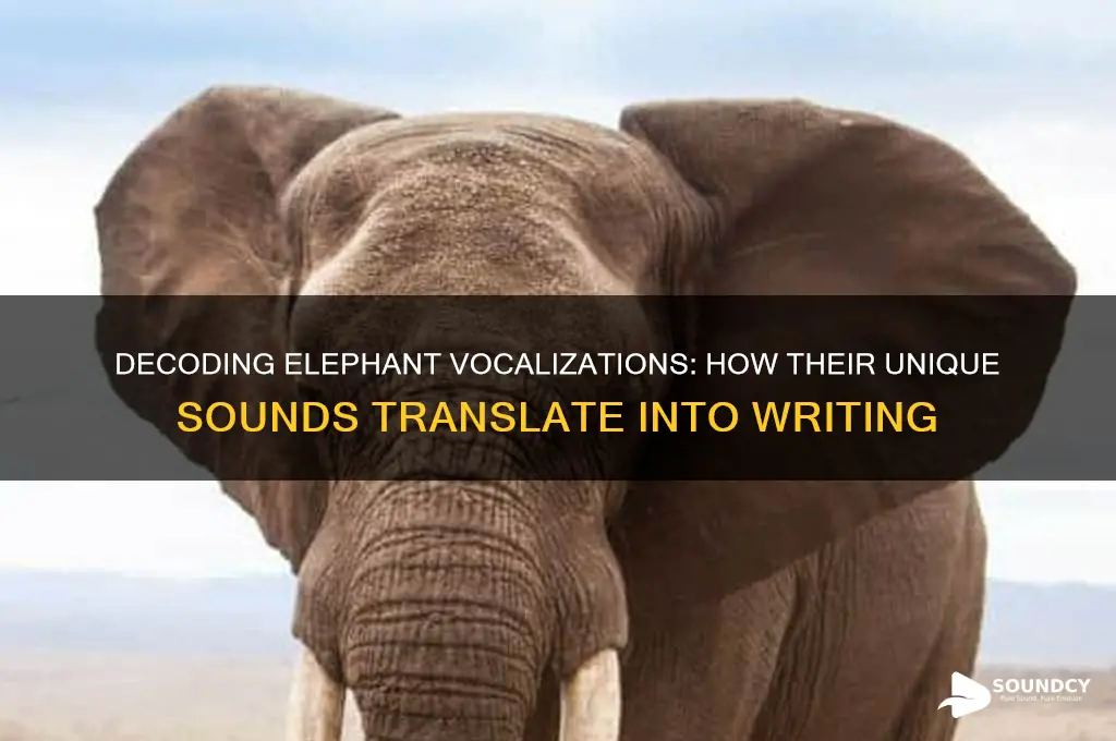 how does elephant sound in writing