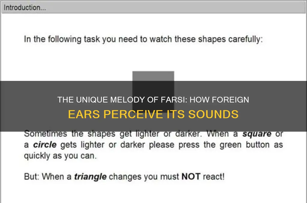 how does farsi sound to foreigners