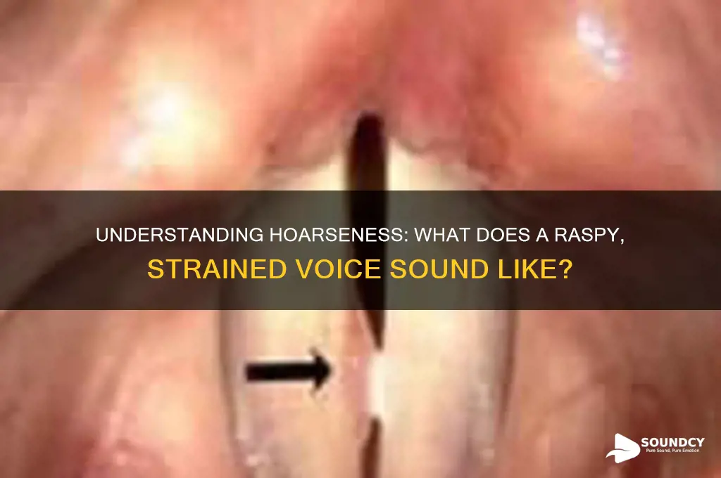 how does hoarseness sound like