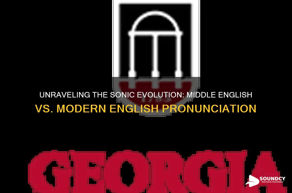 how does middle english sound compared to modern english