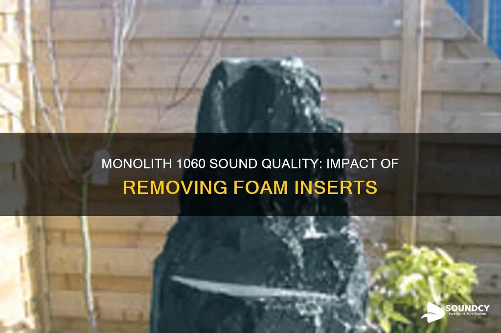how does monolith 1060 sound with foam insert removed