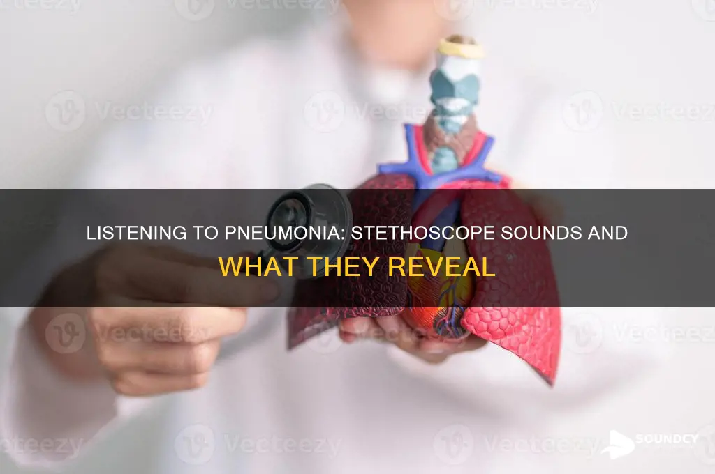 how does pneumonia sound through stethoscope