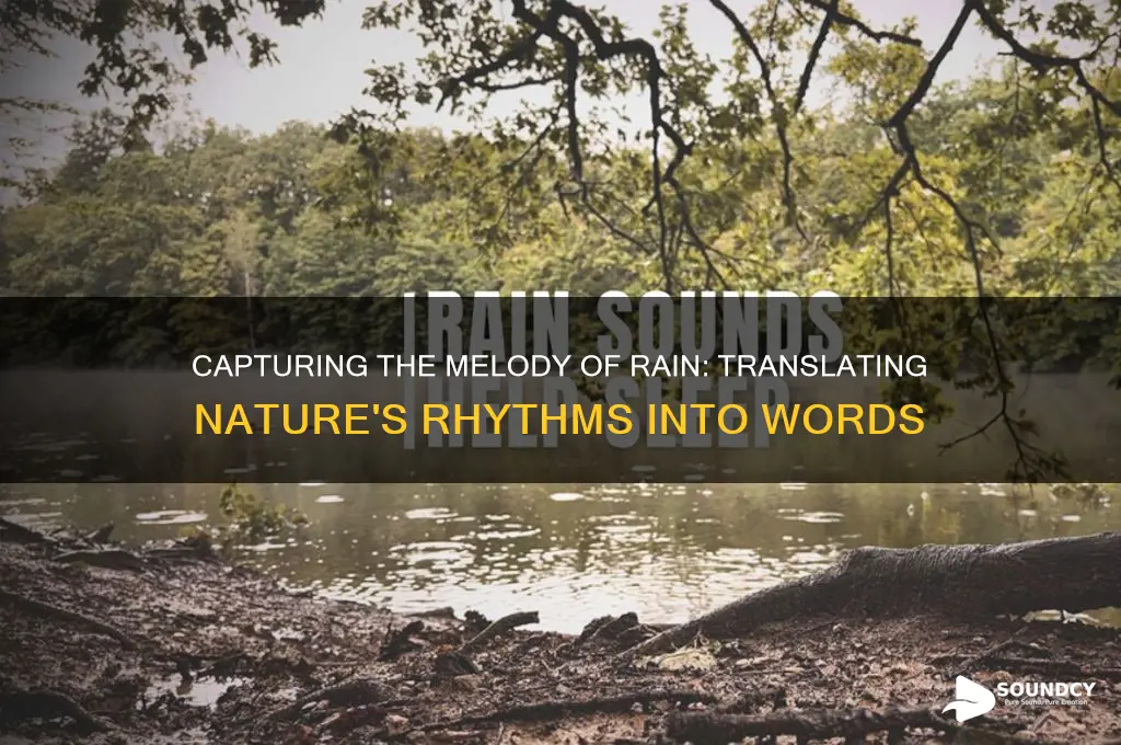 how does rain sound in words