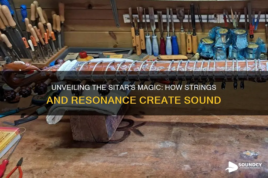 how does sitar produce sound