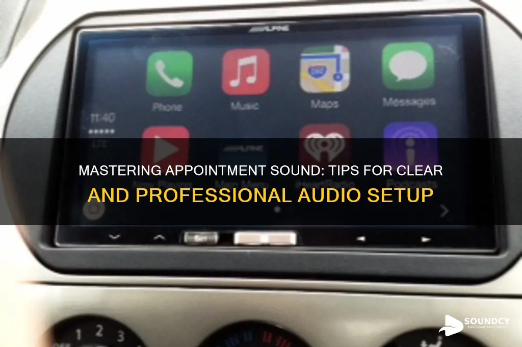 how does sound for an appointment
