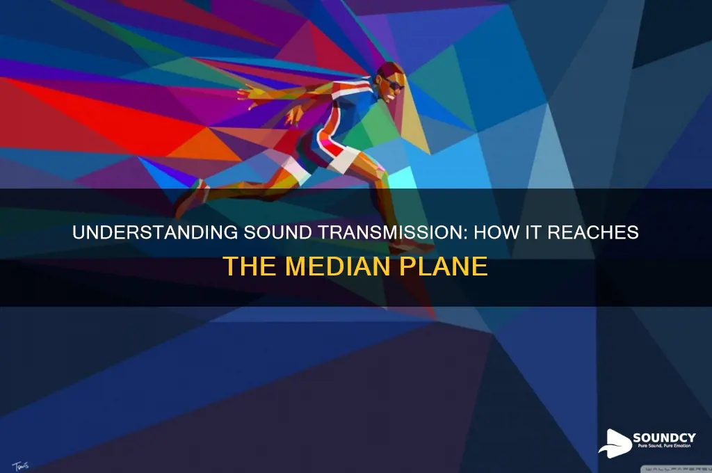 how does sound transmit to median
