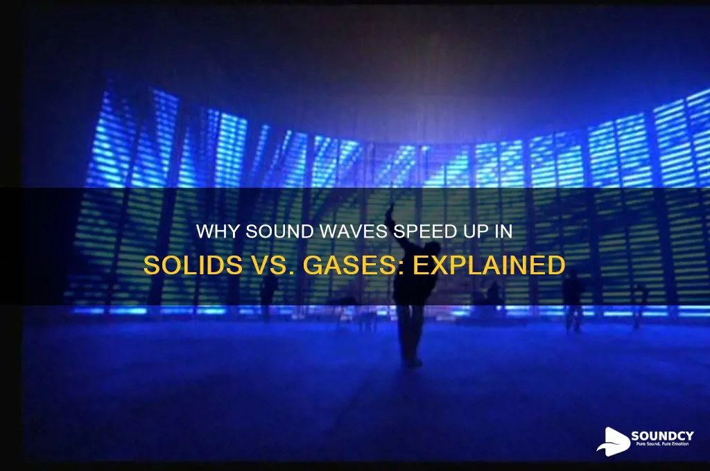 how does sound travel faster through solids than gases